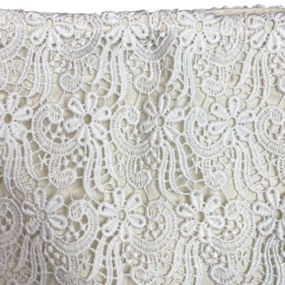 ZARA Floral Crochet White Lace Skirt Sz Small - Picture 4 of 6